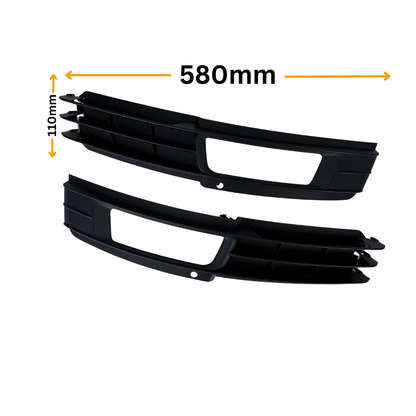 Set Grila Proiector Audi A6 C6 Design Standard, Negru Mat