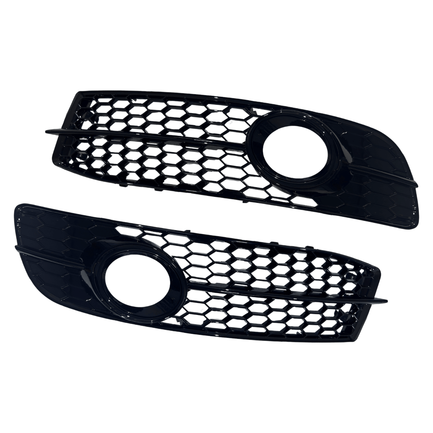 Set Grila Proiector Audi A6 C6 S-Line Tip Fagure, Negru Lucios