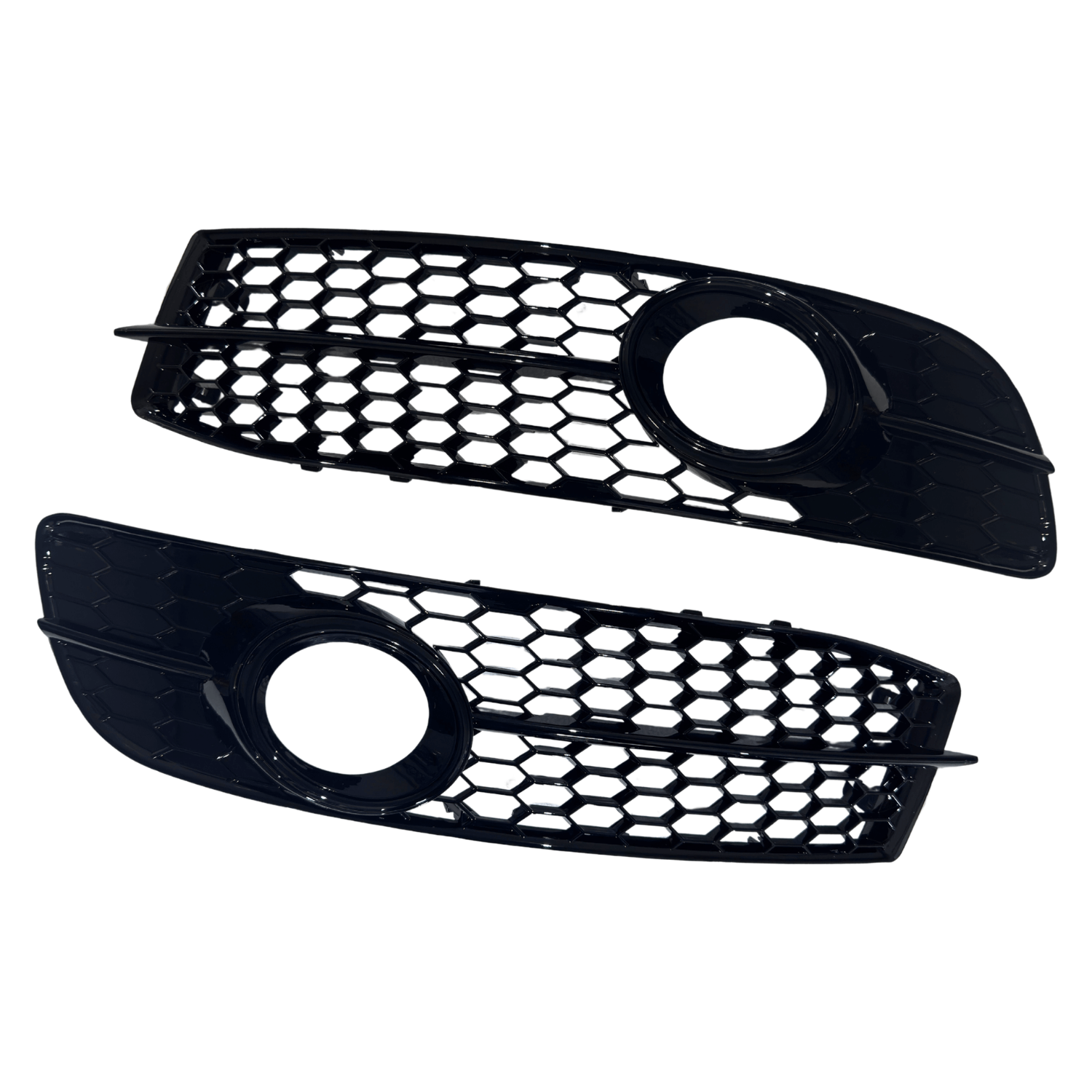 Set Grila Proiector Audi A6 C6 S-Line Tip Fagure, Negru Lucios