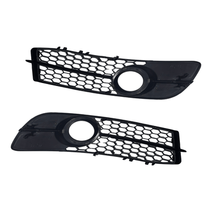 Set Grila Proiector Audi A6 C6 S-Line Tip Fagure, Negru Lucios