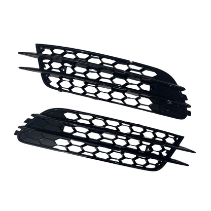 Set Grila Proiector Audi A6 C7 Tip Fagure, Negru Lucios