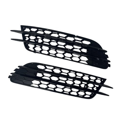 Set Grila Proiector Audi A6 C7 Tip Fagure, Negru Lucios