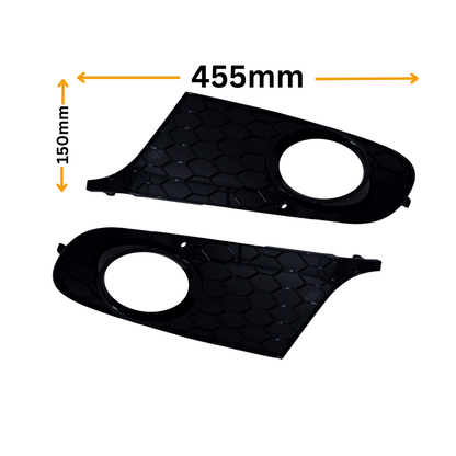 Set Grila Proiector VW Golf 6 Design Fagure, Negru Lucios
