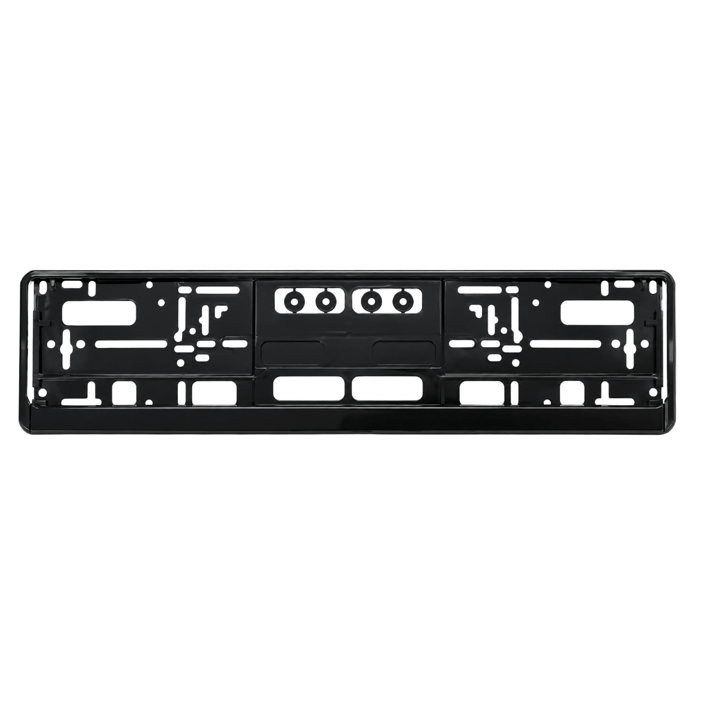 Suport Număr Auto Slim, Ramă Neagră din ABS, Standard European