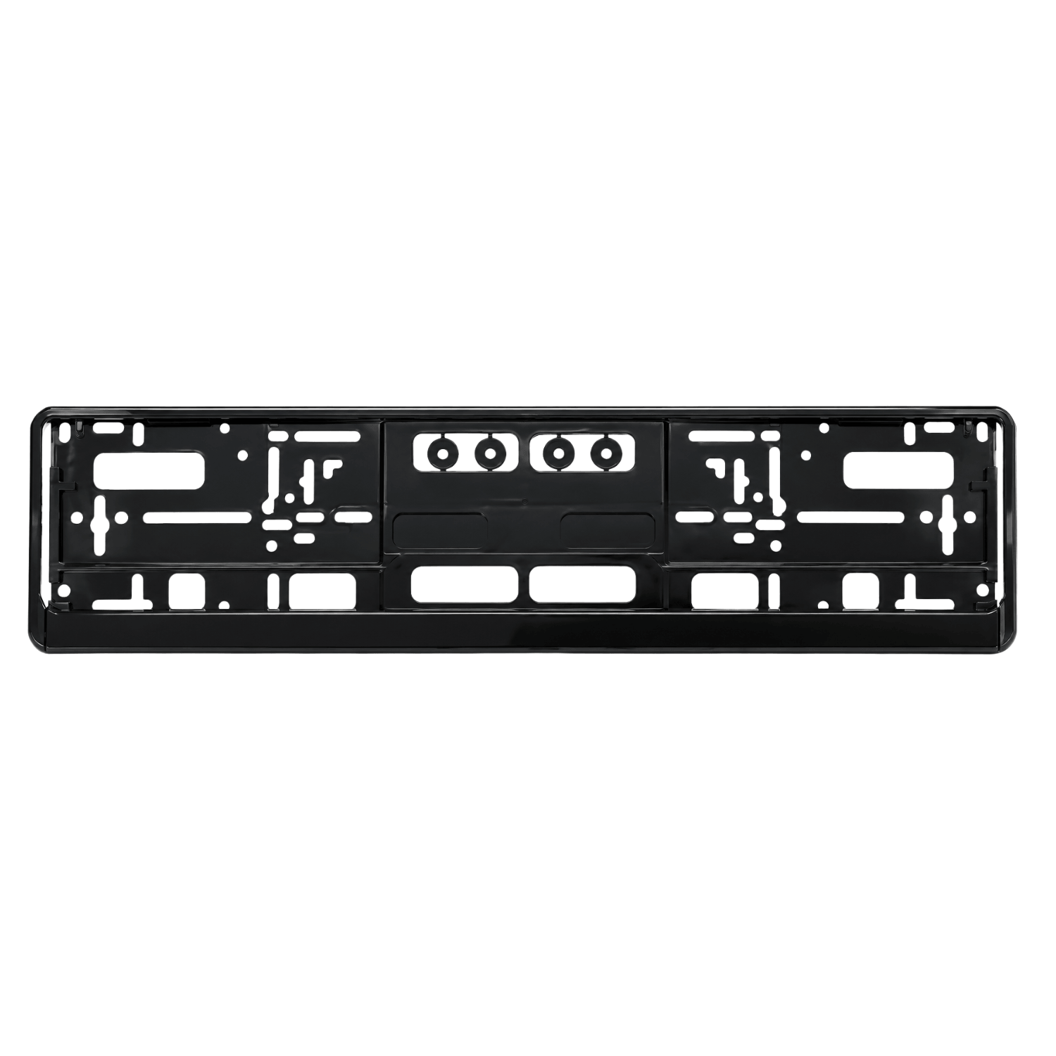 Suport Număr Auto Slim, Ramă Neagră din ABS, Standard European