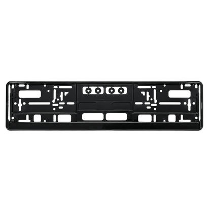 Suport Număr Auto Slim, Ramă Neagră din ABS, Standard European