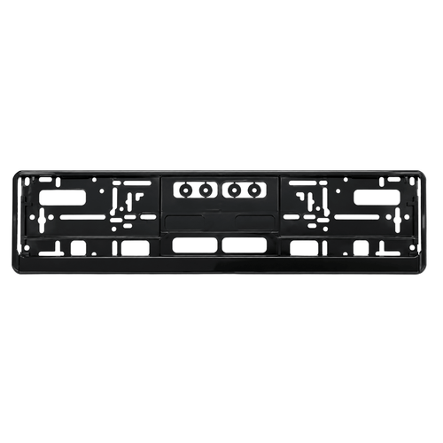 Suport Număr Auto Slim, Ramă Neagră din ABS, Standard European