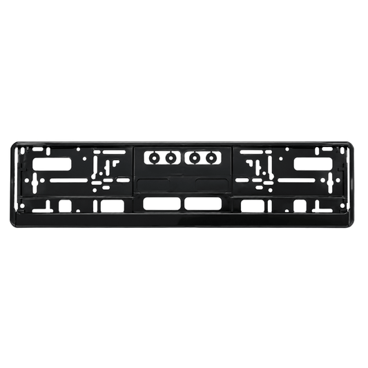 Suport Număr Auto Slim, Ramă Neagră din ABS, Standard European