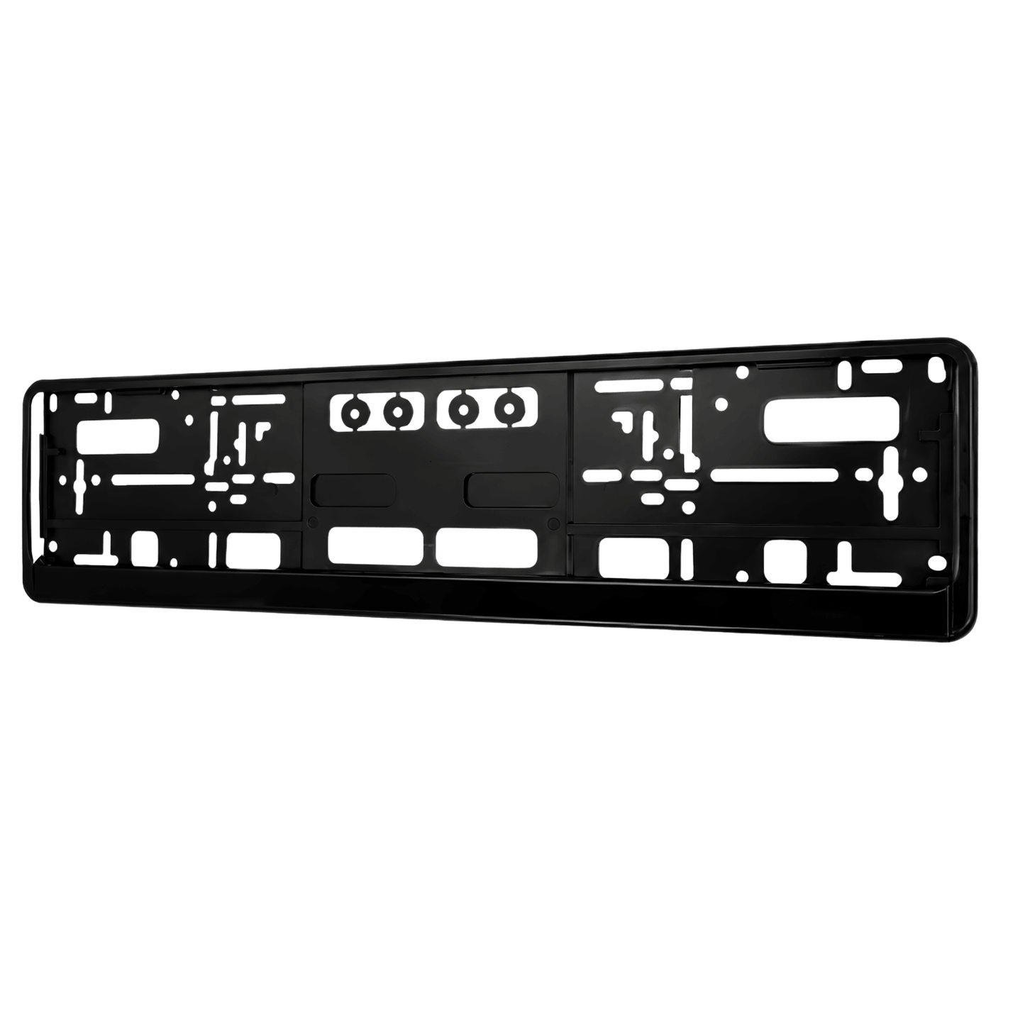 Suport Număr Auto Slim, Ramă Neagră din ABS, Standard European