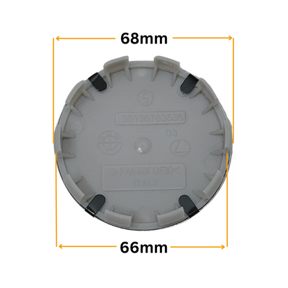 Set 4 Capace Jante BMW – 68mm, Albastru cu Alb