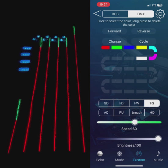 Kit Lumini Ambientale Auto 18 în 1 Symphony – LED RGB cu Aplicație