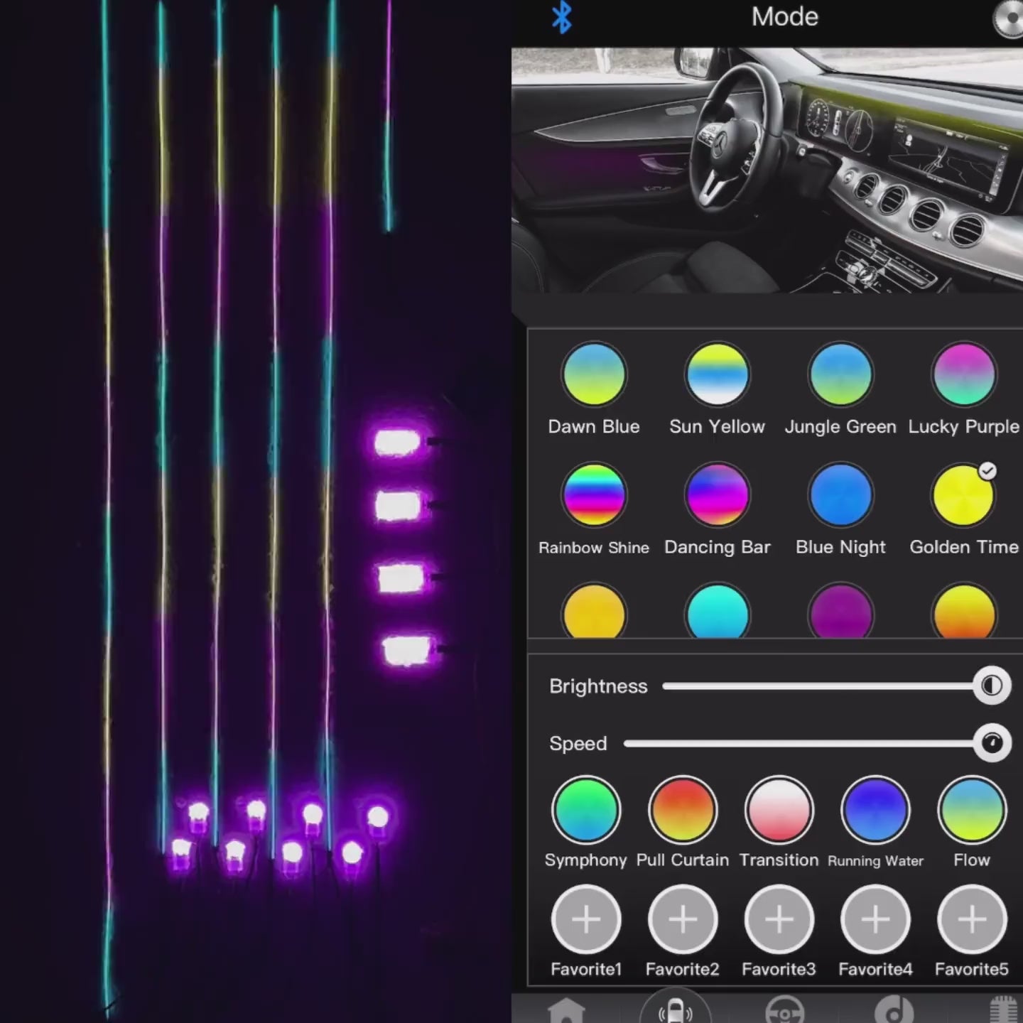 Kit Lumini Ambientale Auto 18 în 1 Symphony Tunivo – LED RGB cu Aplicație